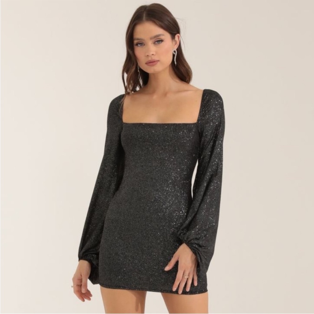 Lucy In The Sky Black Sparkly Dress